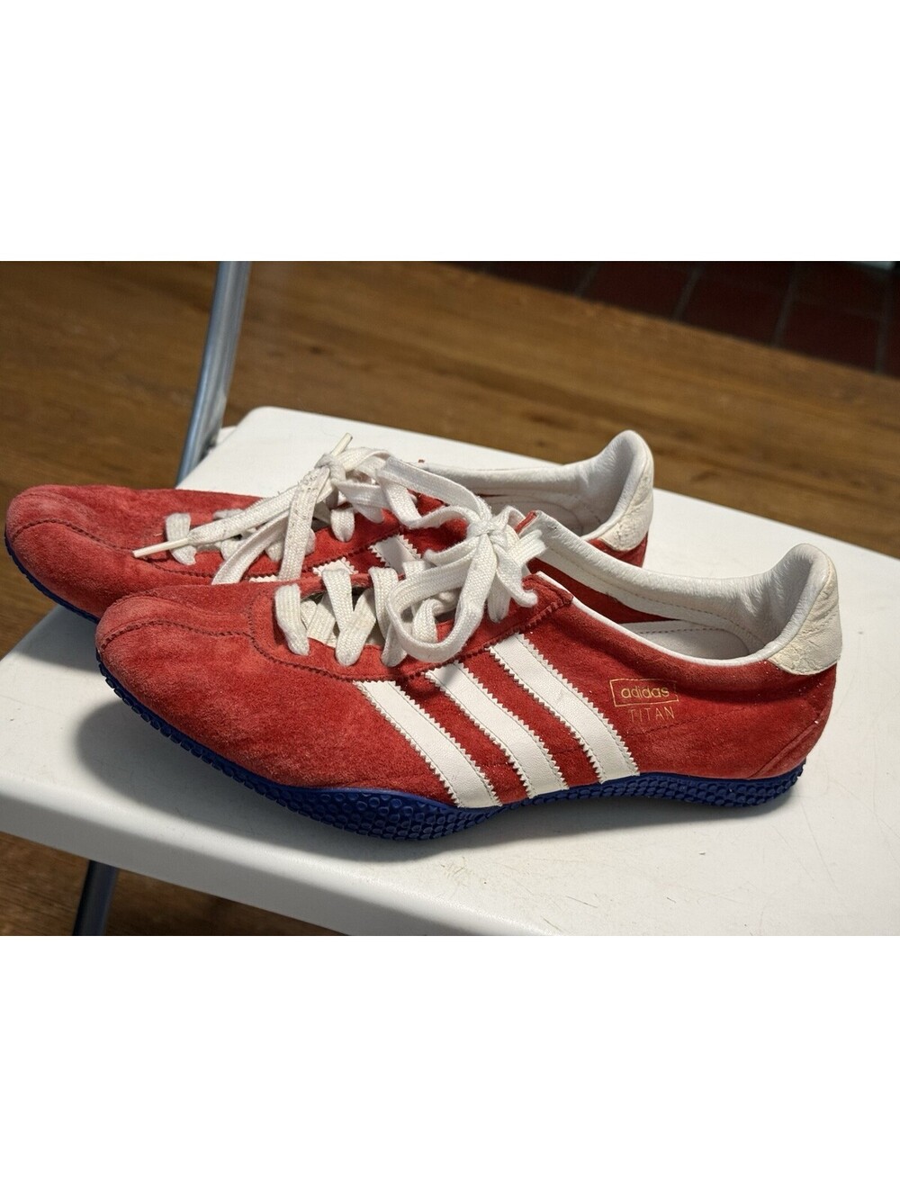 Vintage Adidas Titan red sneakers Sz 8 US mens